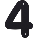 Цифра «4» Larvij большая цвет чёрный LARVIJ