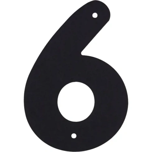 Цифра «6» Larvij большая цвет чёрный LARVIJ