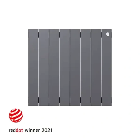 210984936 Радиатор Royal Thermo Pianoforte 500/100 биметалл 8 секций боковое подключение цвет серый ROYAL THERMO PianoForte 500/8