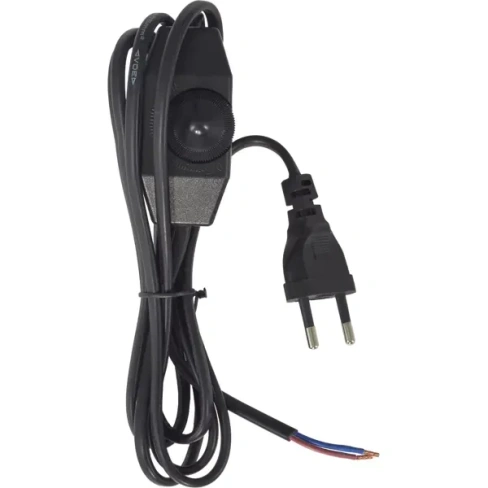 Шнур сетевой с диммером цвет чёрный 2 м TDM ELECTRIC ШУ05С1 200W черный