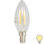 Лампа светодиодная филаментная Osram E14 220 В 5 Вт свеча прозрачная 520 лм тёплый белый свет