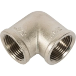 Угол Valtec внутренняя-внутренняя резьба 3/4" никелированная латунь VALTEC