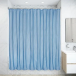 Штора для ванной с кольцами Swensa Rapla 240x200 см полиэстер цвет голубой SWENSA SWC-90 Штора д/ванной
