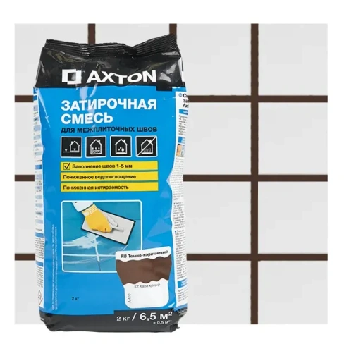210995388 Затирка цементная Axton А.410 цвет темно-коричневый 2 кг AXTON Затирочная смесь