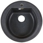 Мойка врезная Granfest Rondo круглая GF-R 50x50x19 см мрамор цвет чёрный GRANFEST