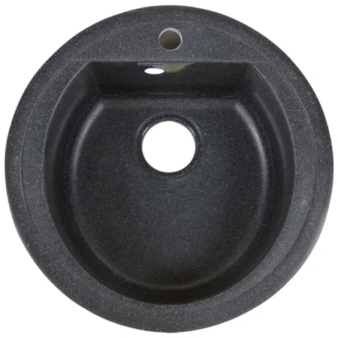 Мойка врезная Granfest Rondo круглая GF-R 50x50x19 см мрамор цвет чёрный GRANFEST