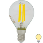 Лампа светодиодная Osram E14 220 В 5 Вт шар 660 лм тёплый белый свет OSRAM ЛАМПА LEDF OSRAM ШАР5ВТ