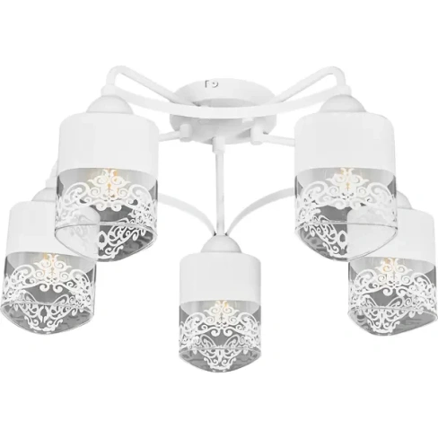 Люстра Inspire Patt 5 ламп цвет матовый белый INSPIRE 6425-5C PATT