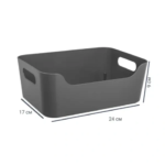 Корзина Scandi 24x17x9 см 3.1 л пластик цвет графит Ящик пластиковый