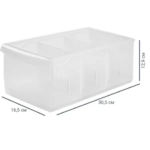 Контейнер Rolly 16.5x30.5x12.9 см 5 л пластик цвет прозрачный Органайзер для мелочей