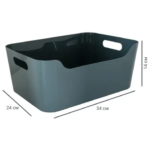 Корзинка Scandi 34x14x24 см 10 л пластик без крышки цвет серый БЫТПЛАСТ SCANDI