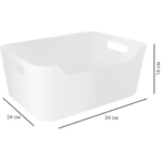 Корзинка Scandi 34x14x24 см 10 л пластик без крышки цвет белый БЫТПЛАСТ SCANDI
