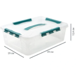 Ящик для хранения Grand Box 39x29x12.4 см 10 л пластик с крышкой цвет прозрачный GRAND BOX