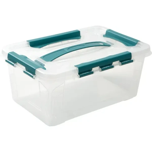 Ящик для хранения Grand Box 29x19x12.4 см 4.2 пластик с крышкой цвет прозрачный GRAND BOX