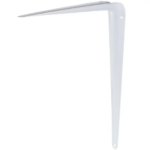 Кронштейн для полки Larvij Utility 40x35 см нагрузка до 10 кг металл цвет белый LARVIJ Utility Кронштейн