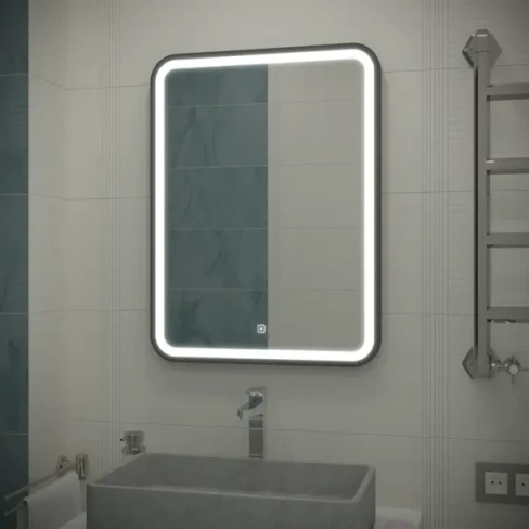 Зеркало с подсветкой Simple Gray LED 60x80 см