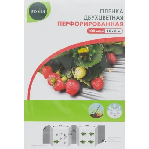 Плен п/э Geolia двухцв перф 100мкр 10x3м GEOLIA нет