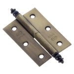 Петля мебельная карточная съёмная левая Amig 541 50х35 мм сталь цвет бронза AMIG