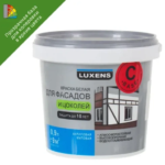 Краска фасадная и для цоколей Luxens прозрачная матовая база С 0.9 л LUXENS