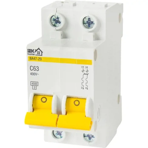 Автоматический выключатель IEK Home ВА47-29 1P N C63 А 4.5 кА IEK HOME