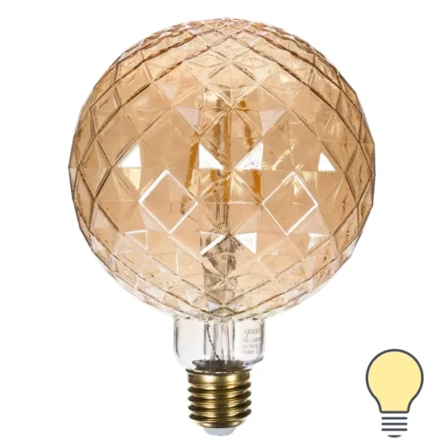 211007562 Лампа светодиодная Gauss Filament Carat E27 4 Вт 380 Лм свет тёплый белый GAUSS Сarat Golden