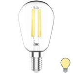Лампа светодиодная Gauss Basic Filament E14 220 В 4.5 Вт шар декоративный прозрачный 470 лм