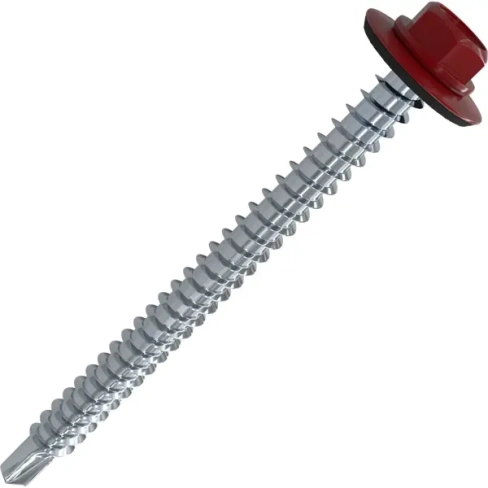 Кровельные саморезы STANDERS RAL3005 сверлоконечные красные 5.5Х25