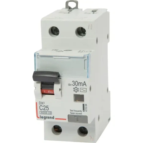 Дифференциальный автомат Legrand DX3 АВДТ 1P N C25 А 30 мА 6 кА АС 411004 LEGRAND