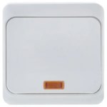 Переключатель накладной Schneider Electric Этюд 1 клавиша с подсветкой