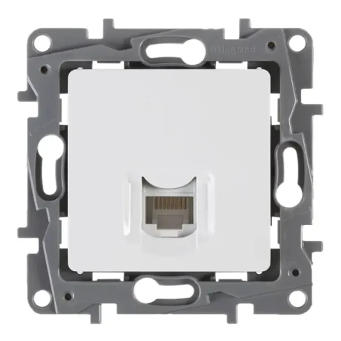 211025434 Розетка компьютерная встраиваемая Legrand Etika RJ45 UTP cat 5 цвет белый LEGRAND