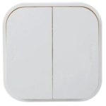 Переключатель накладной Legrand Quteo 2 клавиши