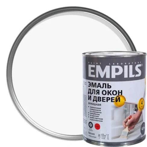 211026254 Эмаль для окон и дверей Empils PL цвет белый 0.9 кг EMPILS
