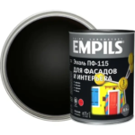 Эмаль ПФ-115 Empils PL цвет чёрная 0.9 кг EMPILS