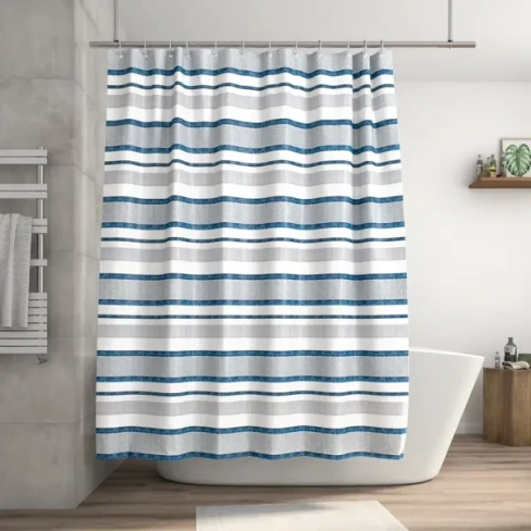 Штора для ванной Sensea Tipee 180x200 см полиэстер цвет мультиколор SENSEA Blue Tipee