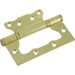 Петля без врезки N100500/2BB-PB/BL 100х75х2.5 мм сталь цвет латунь FUARO