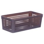 Лоток 27x13x9 см 2.4 л пластик цвет коричневый без крышки Лоток без крышки