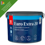 Краска для стен и потолков Tikkurila Euro Extra цвет прозрачный 9 л TIKKURILA