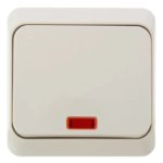 Переключатель накладной Schneider Electric Этюд 1 клавиша с подсветкой