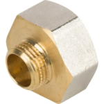 Переходник Equation внутренняя-наружная резьба 1x1/2" никелированная латунь EQUATION