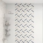 Плитка настенная LB Ceramics Блю Шеврон 25х45 см 1.46 м² матовая цвет белый LB CERAMICS