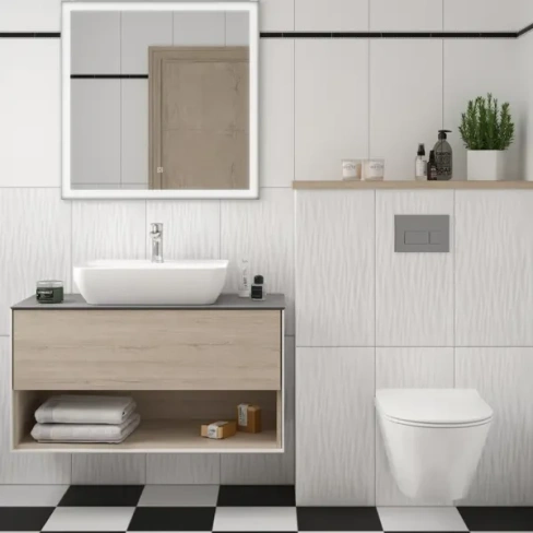 Плитка настенная Kerama Marazzi Фрост 3D 29.5х59.5 см 1.08 м² цвет белый матовый KERAMA MARAZZI Белая Плитка Белая плитк