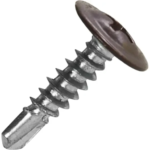 Саморезы с пресс-шайбой STANDERS RAL8017 коричневые 4.2x16 с буром400 шт.