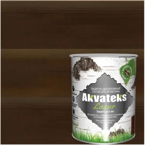 215936593 Антисептик защитно-декоративный Akvateks Lazur полуглянцевый палисандр 0.75 л АКВАТЕКС