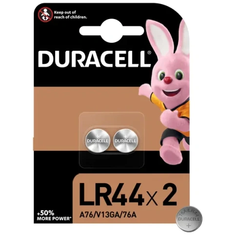Батарейка алкалиновая Duracell LR44 2 шт. DURACELL