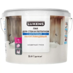 Лак для стен и потолков Luxens акриловый бесцветный полуглянцевый 5 л LUXENS