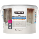 Лак для стен и потолков Luxens акриловый цвет белый полуглянцевый 5 л LUXENS