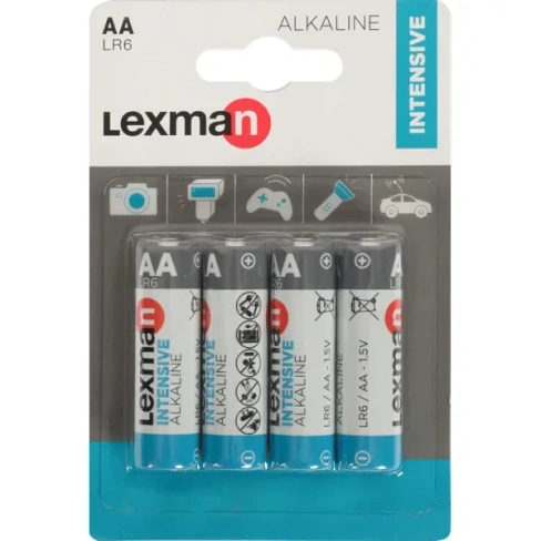 Батарейка Lexman Intensive AA (LR6) алкалиновая 4 шт. LEXMAN