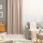 Штора на ленте Inspire Sely 200x280 см цвет серо-коричневый Moon 4 INSPIRE
