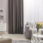 Штора на ленте Inspire Leya 200x280 см цвет тёмно-серый INSPIRE