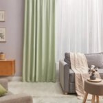 Штора на ленте Inspire Leya 200x280 см цвет серо-зелёный INSPIRE